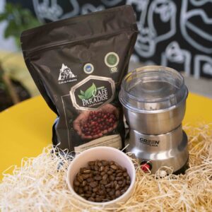 KIT REGALO Molino Eléctrico + 250g Café de Especialidad Colombia 84,2 SCA - Origen Único -100% arábica - grano